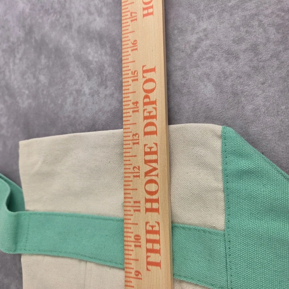 Trader Joe's Mini Canvas Tote Bag Set Pink and Teal Limited Edition 2 Pack
